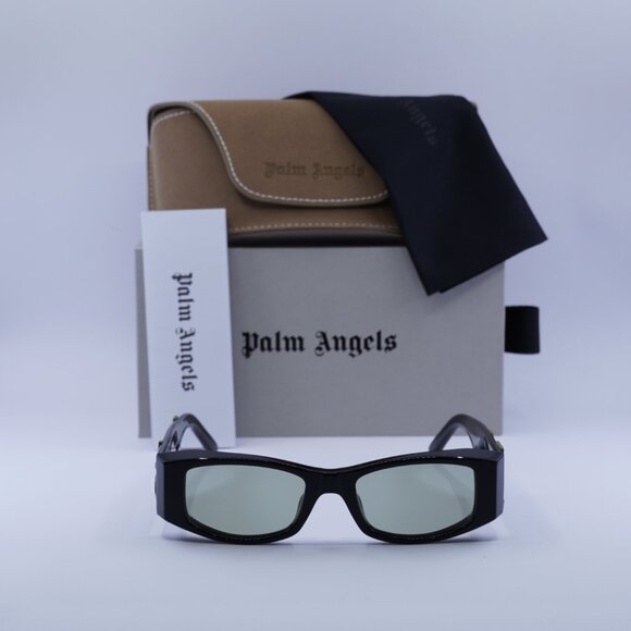 Palm Angels PERI007 ANGEL 1055 Rectangle Sunglasses - Black/Green - Picture 3 of 11